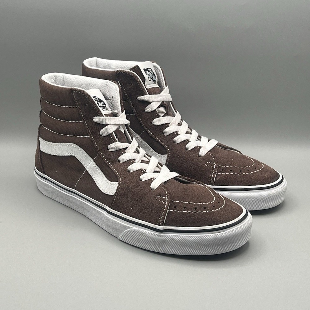 Vans Sk8-Hi Brown Suede High‎ Top Skate Shoes - Men's Size 8 USED
